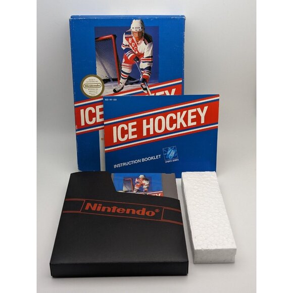 Ice Hockey (Nintendo NES, 1988) CIB w/ Box, Game, Manual & Sleeve ~ Tested Works - Picture 8 of 12